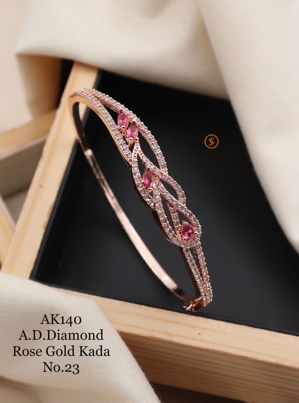 Ad Diamond 4 Rose Gold Kada Catalog
